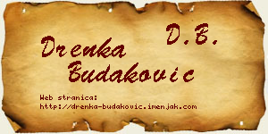 Drenka Budaković vizit kartica